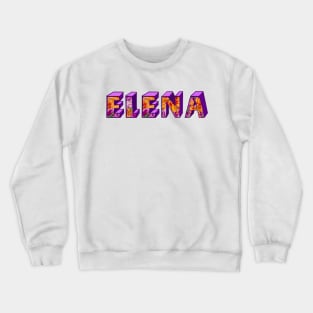 Top 10 best personalised gifts 2022  - Elena personalised,personalized floral - custom name in ombre Crewneck Sweatshirt